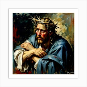 Jesus With Crown Of Thorns 1 Art Print