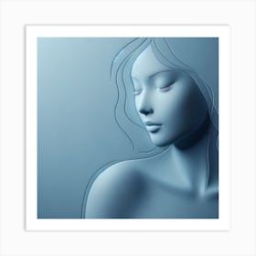 Silhouette a woman 6 Art Print