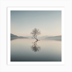 Lone Tree In Water Art Print