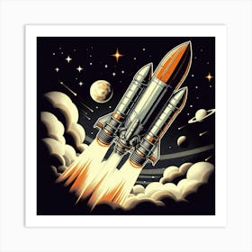 Space Shuttle Launch 2 Art Print