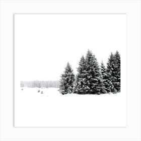 White White Winter 2 Square Art Print