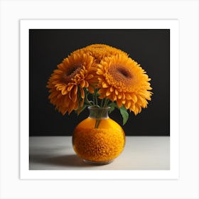 Sunflowers In A Vase Art Print