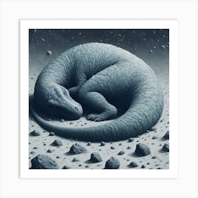 Slumbering Dinosaur Art Print