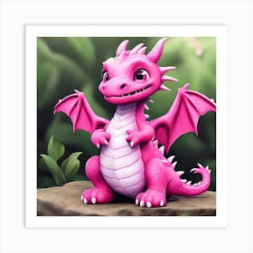 Pink Dragon Art Print