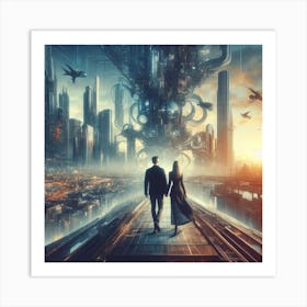 Futuristic City 13 Art Print