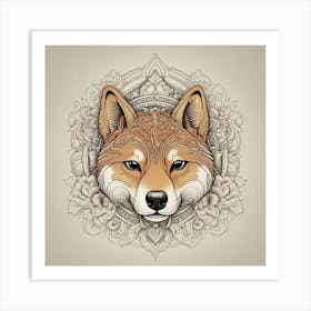 Wolf Head 5 Art Print