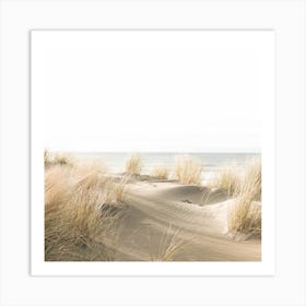 Beach Sand Dunes Square Art Print