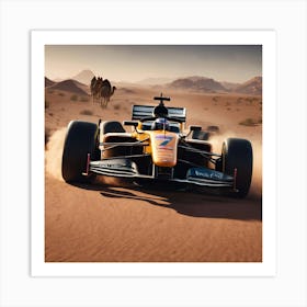 F1 Desert Art Print