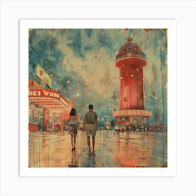 Night On The Town Art Print