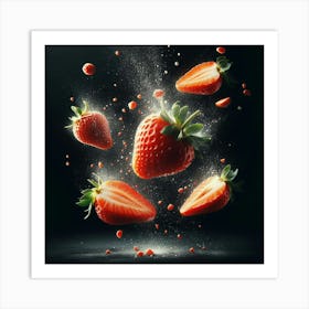 Strawberry - Strawberry Stock Videos & Royalty-Free Footage Art Print