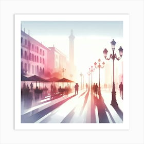 Street Scene In Venice Art Print