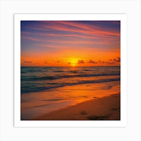 Sunset On The Beach 15 Art Print