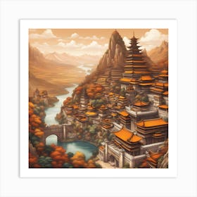 Fantasy Chinese Imperial City Art Print