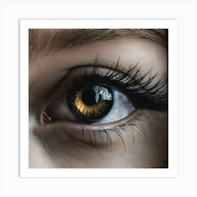 Close Up Of A Woman'S Eye 1 Art Print