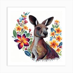 Kangaroo Print Art Print