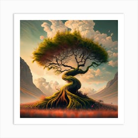 A Leafy Tree In The Middle Of Nowhere The Terri 2 Art Print