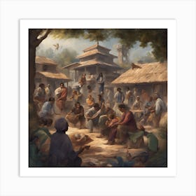 Village Of Jesus Art Print