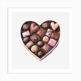 Heart Of Chocolates 5 Art Print