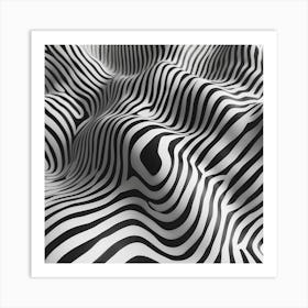 Abstract Zebra Stripes Art Print