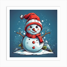 Snowman 3 Art Print