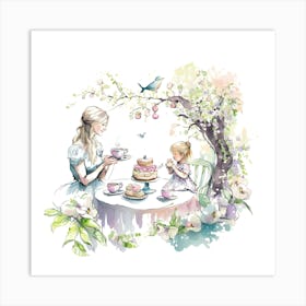 Mothers Day Watercolor Wall Art 3 Art Print