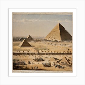 Pyramids Of Giza 4 Art Print