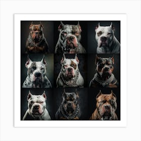 Nine dogs Art Print