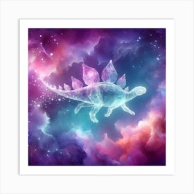 Stegosaurus In Space Art Print