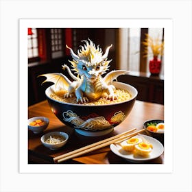 Dragon Noodle Bowl 4 Art Print
