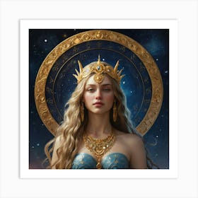 Aphrodite The Magic of Watercolor: A Deep Dive into Undine, the Stunningly Beautiful Asian Goddess Art Print