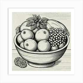 Fruit Bowl Art Print