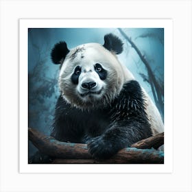 Panda Bear In The Forest Art Print