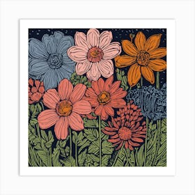 Flowers In The Garden 4 Art Print