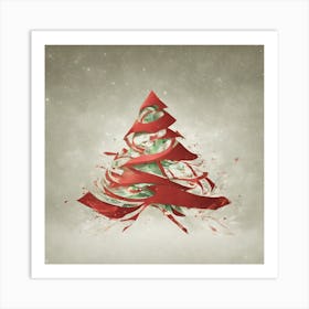 Christmas Tree, Christmas Tree, Christmas vector art, Vector Art, Christmas art, minimalistic vector art Art Print