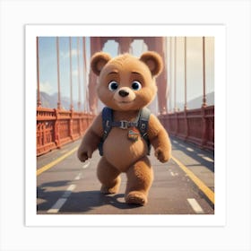 Bear In San Francisco Art Print