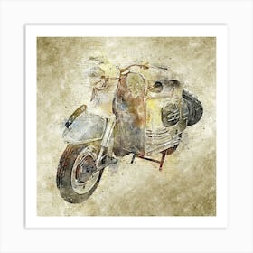 Vintage Moped Print Art Print