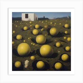 Yellow Sphere Art Print