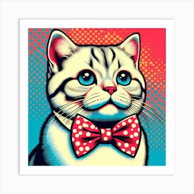 Cat With Bow Tie 2 Art Print