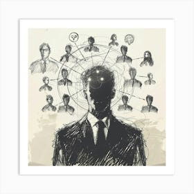 Portrait Of A Businessman Art Print