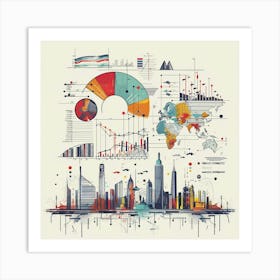 Abstract Cityscape 3 Art Print