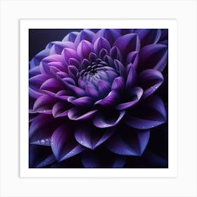 Purple Dahlia 1 Art Print