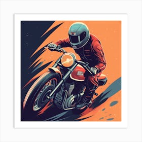 Motorcycle Rider 2 Art Print