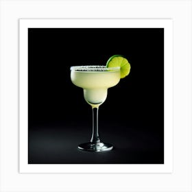 A refreshing and delicious margarita, made with tequila, lime juice, and Cointreau, and served with a lime wedge. The perfect drink to enjoy on a hot summer day or to celebrate a special occasion. Art Print