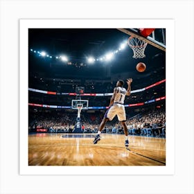 Ball Net Basketball Court Athlete Basketball Court Basket Sport Lay Goal Hoop African Ame (6) 2 Art Print