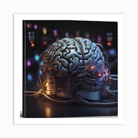 Brain Canvas Art Art Print