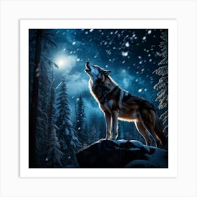 Howling Wolf 6 Art Print