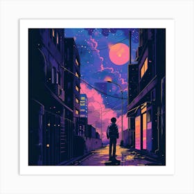 City At Night 4 Art Print