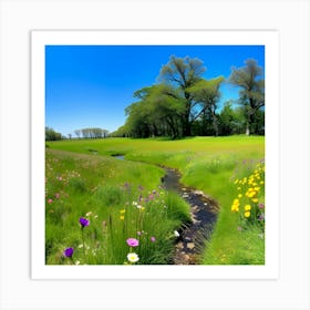 Wildflowers In A Meadow Art Print