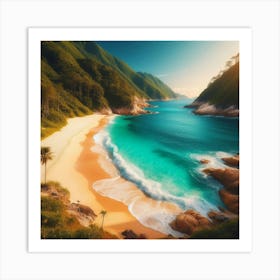 Sunset Beach - Beach Stock Videos & Royalty-Free Footage Art Print