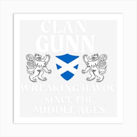 Gunn Scottish Family Clan Scotland Name Art Print